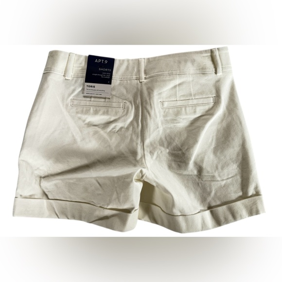 Apt 9 Torie Mid-rise Women's White Shorts. NWT size 4 - Picture 2 of 6